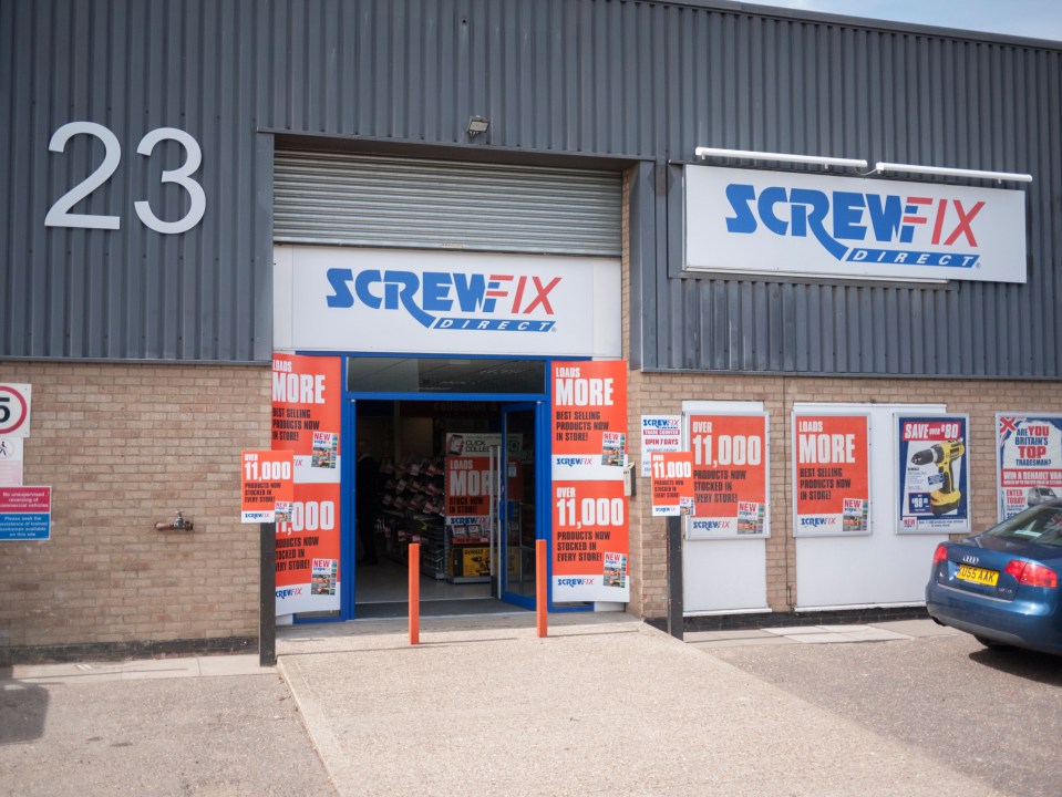 The incident happened at a branch of Screwfix