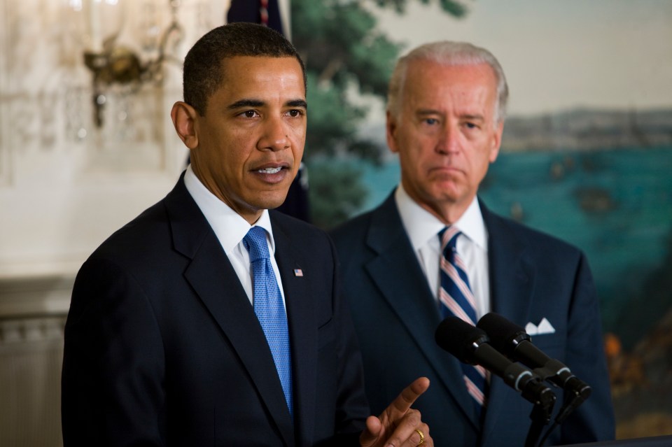 President Barack Obama and VP Joe Biden address concern over Swine Flu at the White House in Washington, 2009