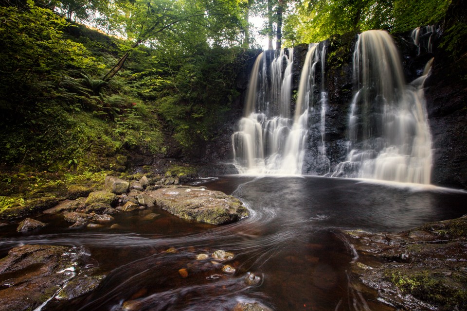 Northern Ireland’s magical Glenariff Forest Park boasts beautiful waterfalls