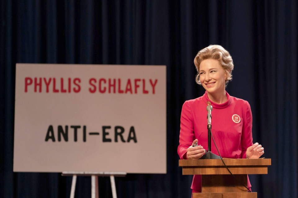 The Oscar-winner plays Phyllis Schlafly, a prominent conservative activist, lawyer and political lobbyist in the FX and BBC drama