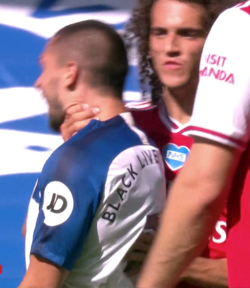 Guendouzi shockingly grabbed Maupay by the throat and said words of their respective pay packets