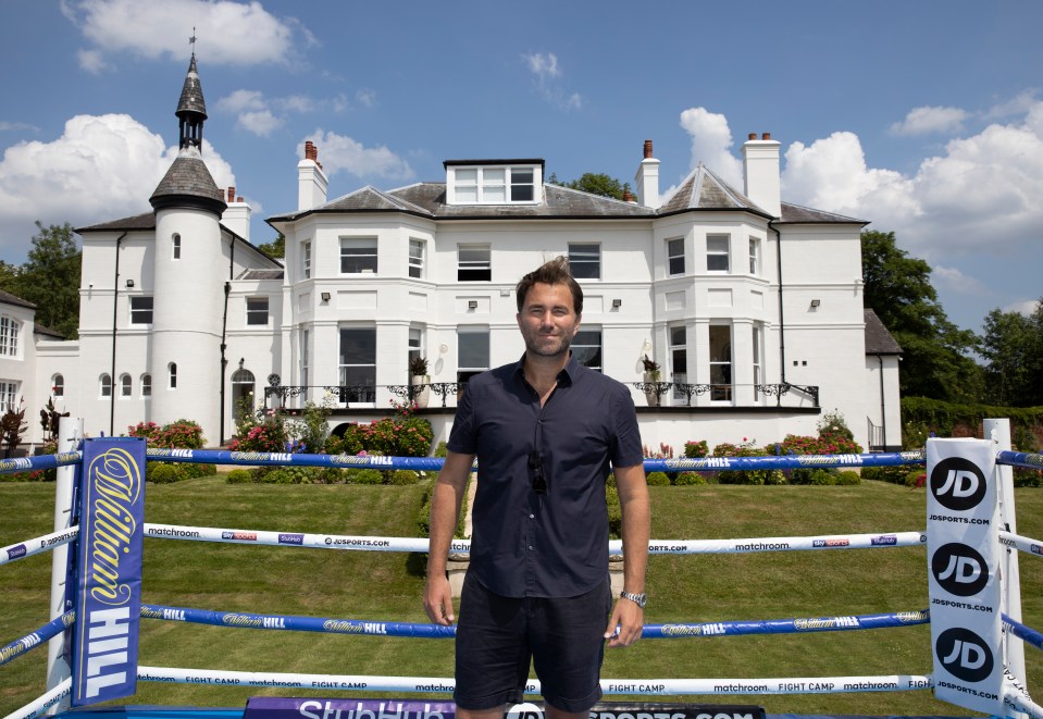 Eddie Hearn has transformed his own garden into an amazing boxing ring