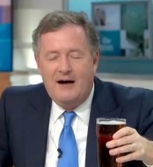 Piers couldn't believe his luck when he spotted the beer behind his desk 