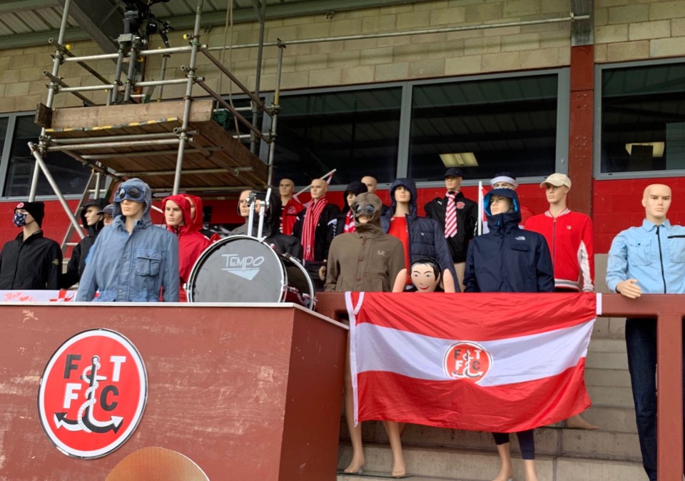 Fleetwood have filled the stands with mannequins and blow-up dolls