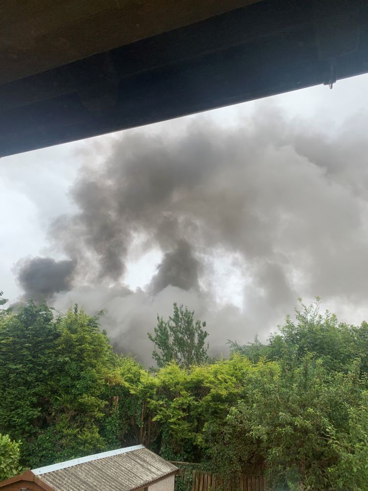 The view of billowing smoke from a neighbour's bedroom