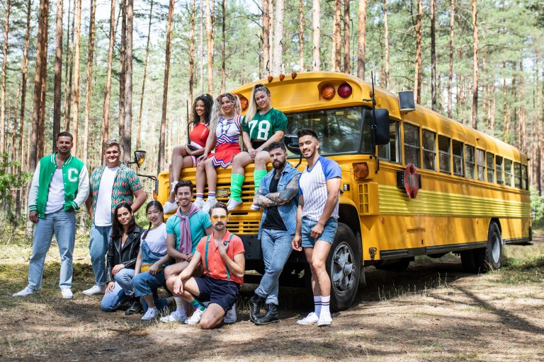 He also appeared on ITV2's Killer Camp in 2018 (far left)