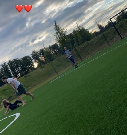 The Beckham kids play football on huge pitch at family's stunning £6m Cotswolds estate