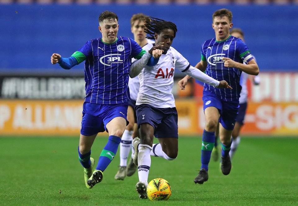  Spurs also want his Wigan and England U18 team-mate Jensen Weir (left)