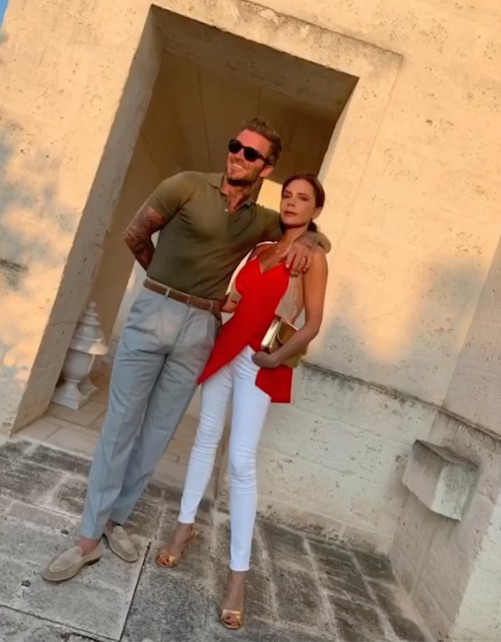 David and Victoria Beckham have jetted off to Puglia, Italy, with their kids