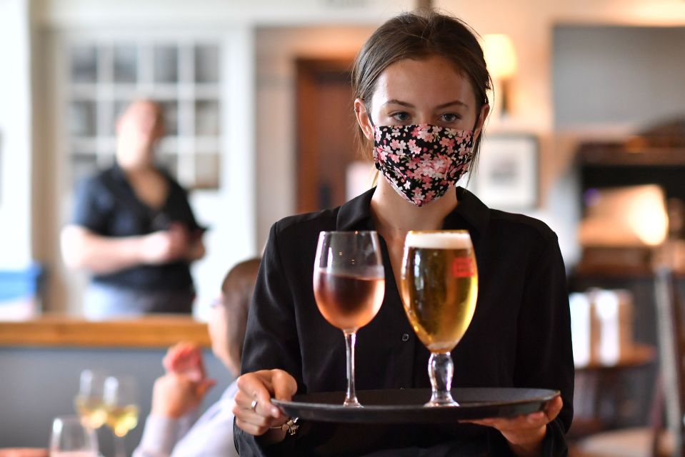 Brits won't have to wear face masks at restaurants or pubs