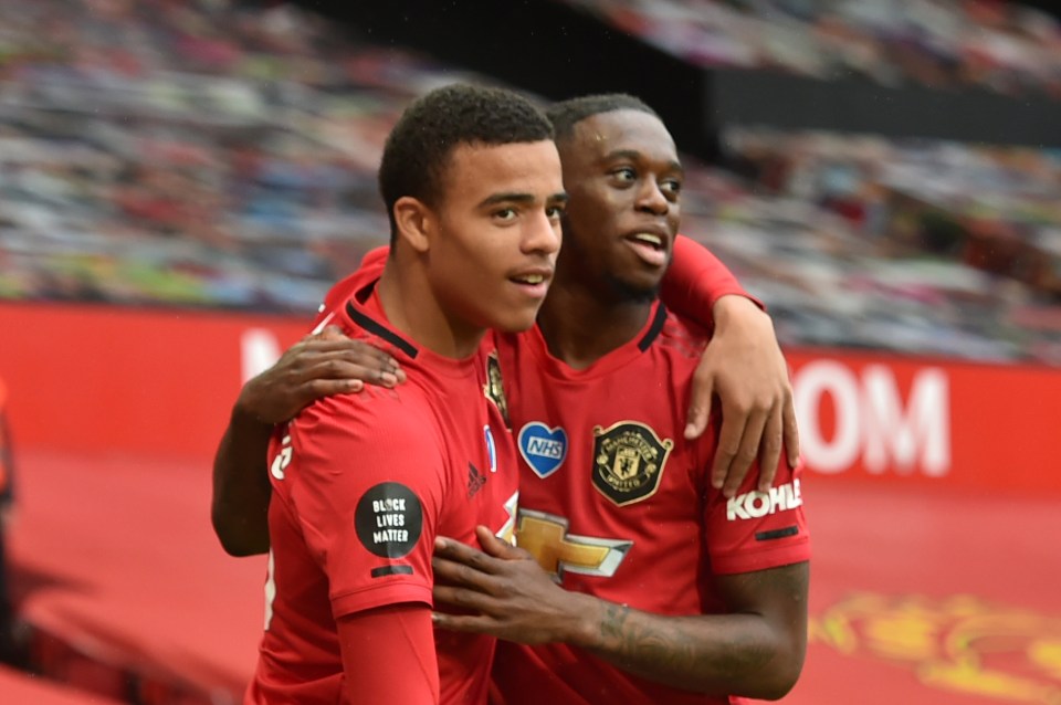 The right-back (right) is beginning to provide more of an attacking threat for United