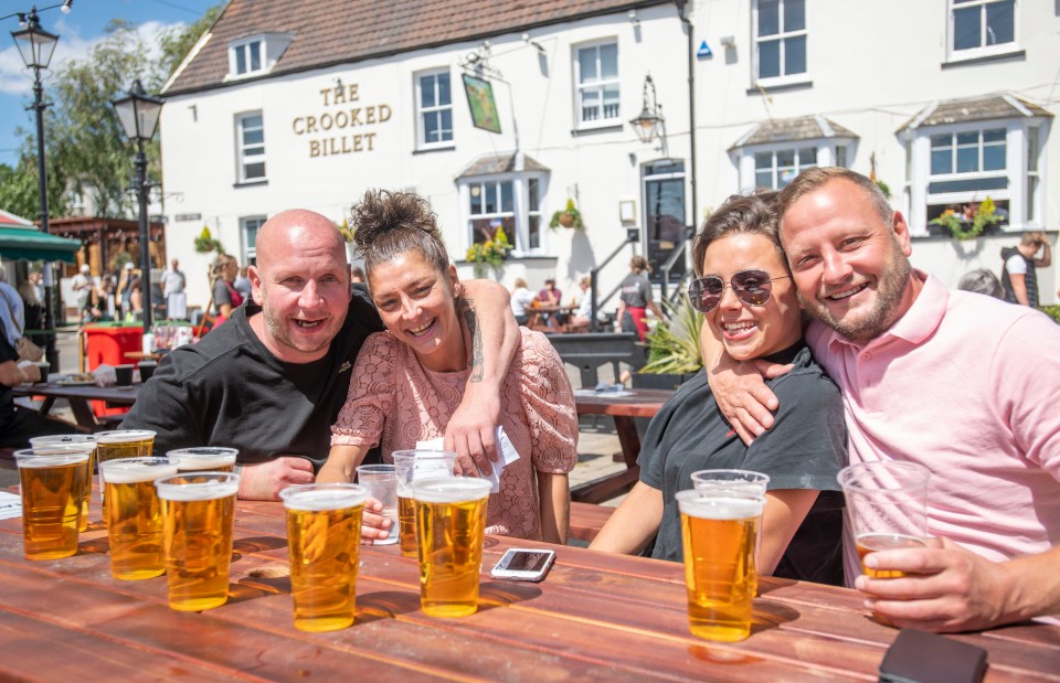 These two couples celebrated the easing of lockdown with 12 pints