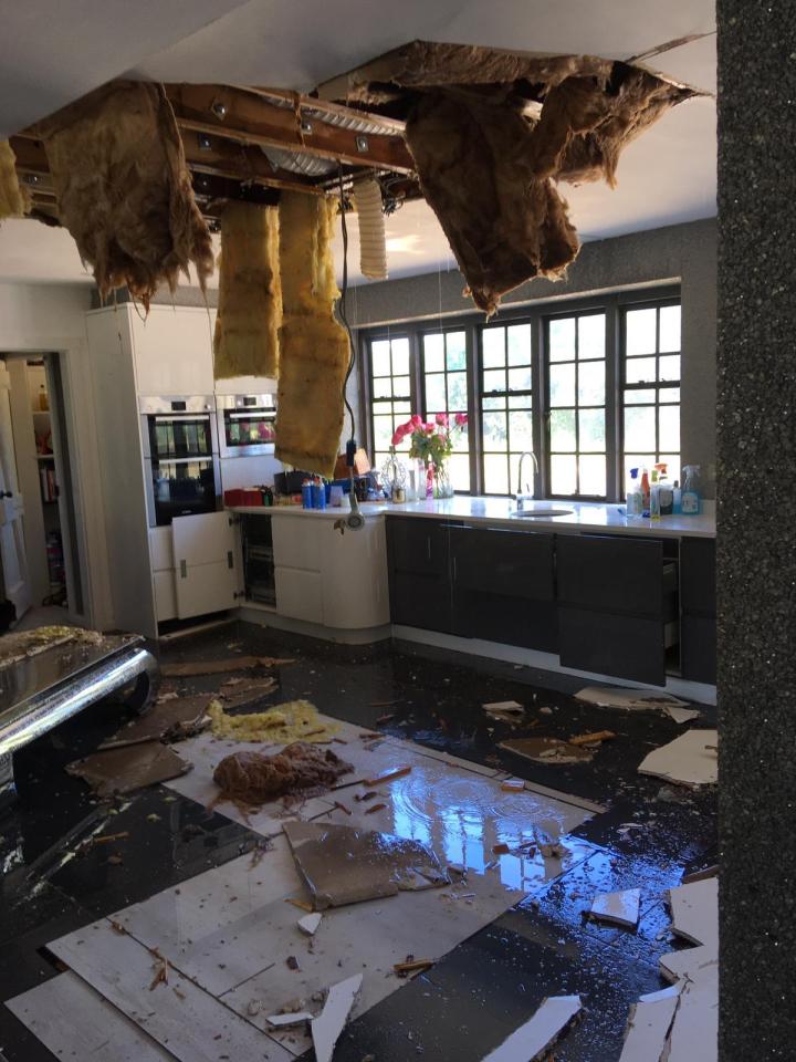 Katie Price's home has been left flooded by trespassers