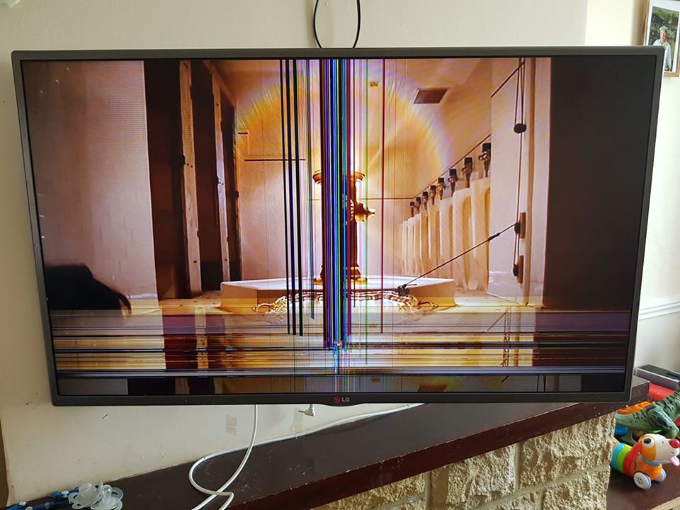 Another mother left Facebook users gobsmacked as she shared a devastating picture of the family’s broken flat-screen TV