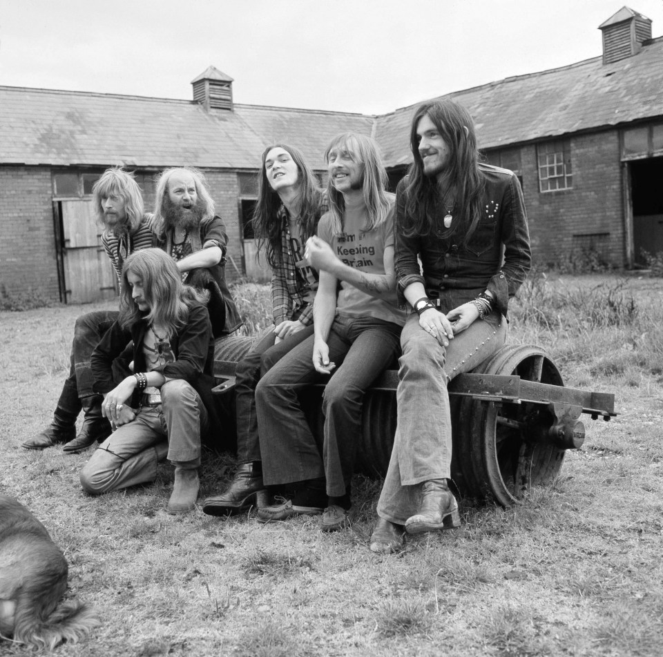 Hawkwind at Rockfield in 1973 - Lemmy, right, hid his drugs at the studio