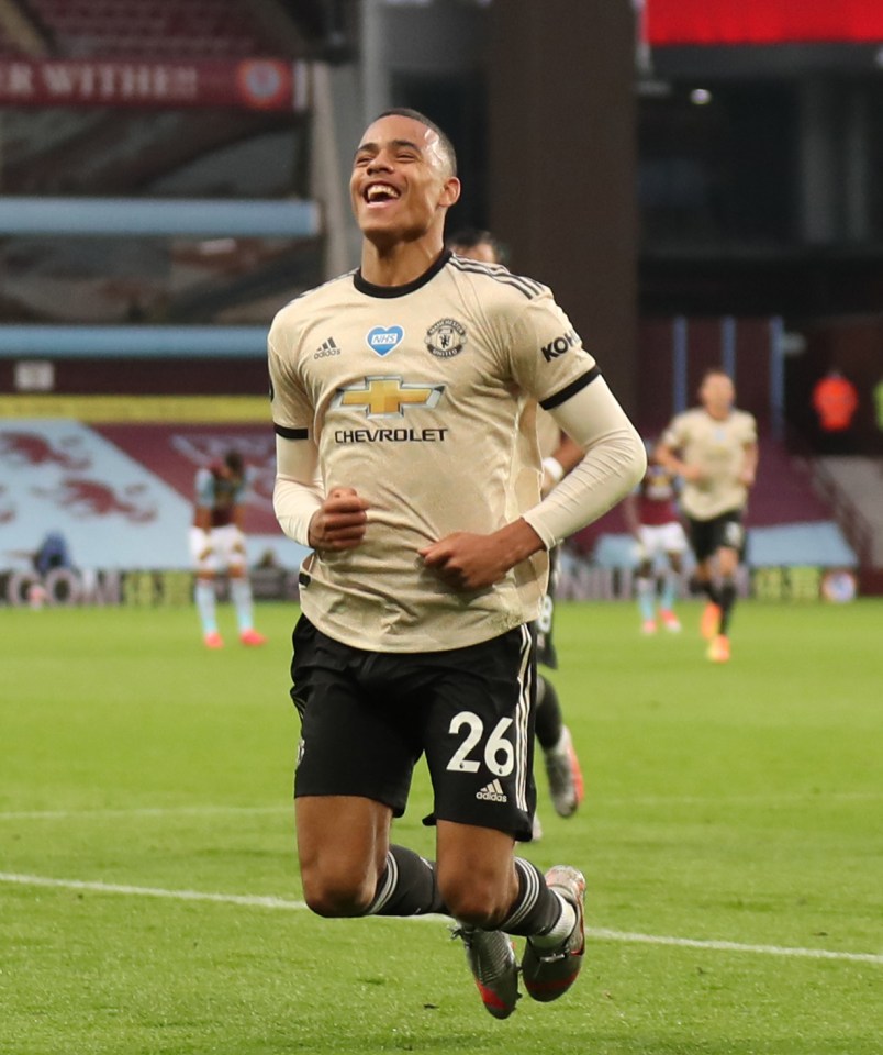 Mason Greenwood smashed in his ninth Premier League goal of the season to put United 2-0 up at Villa Park