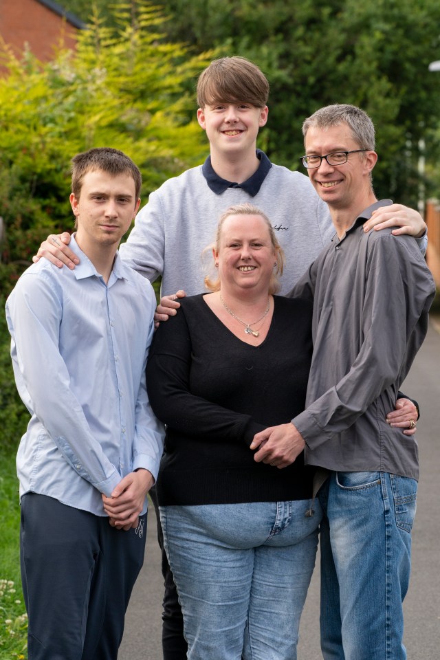 Former 'Red Wall' family, Simon and Trish with sons Simon, centre, and Ryan