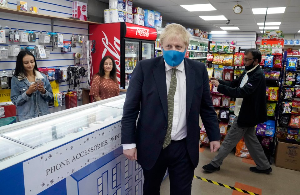 Boris hinted that shoppers will be forced to wear masks