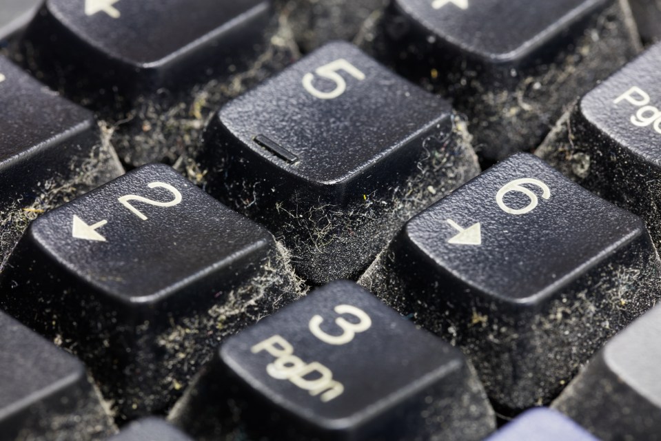 Slime will remove the crumbs from your keyboard