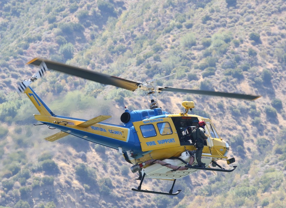 Helicopters scour the area from above in the hope of finding Naya