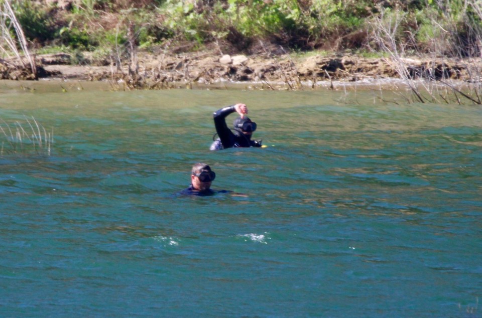 Divers have been dealing with poor visibility in the murky water