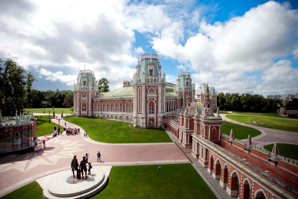 The Tsaritsyno Palace in Moscow was founded by Catherine the Great