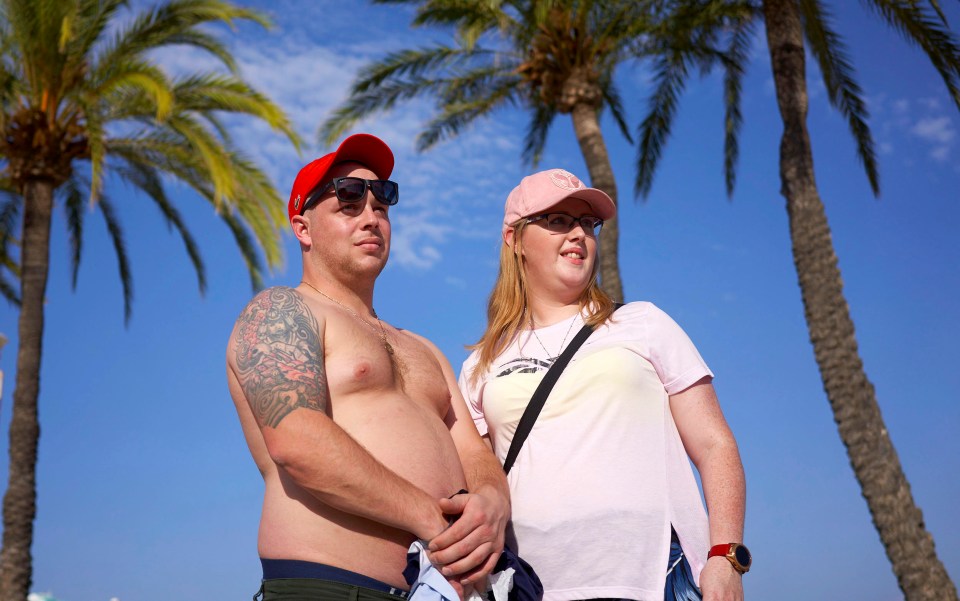 Chris Ingle and Stephanie Murphy soak up the sun in Magaluf