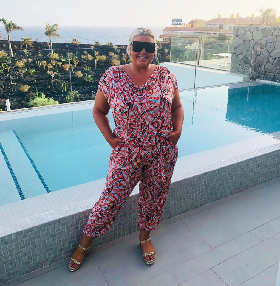 The star recently enjoyed a break with friends in Tenerife