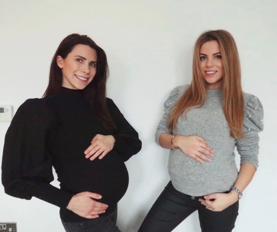 Holly (left) and Sophie have fallen pregnant at the same time twice now