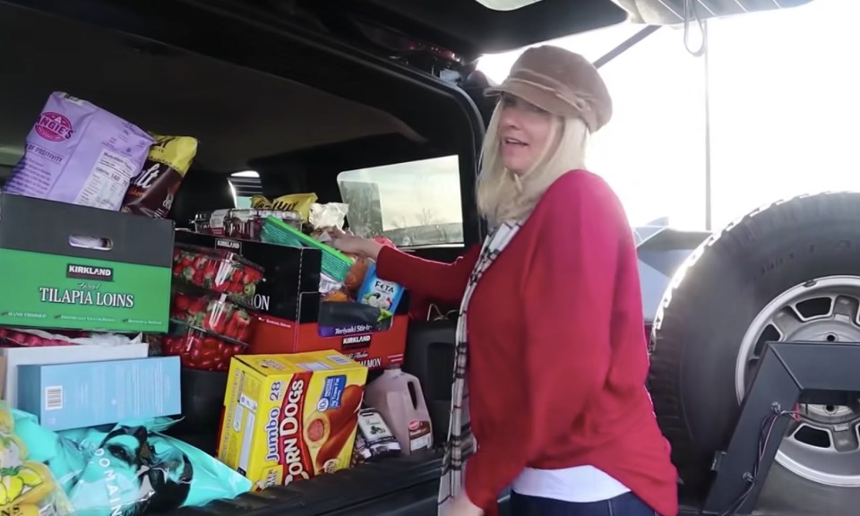 She is forced to shop weekly as any more and it wouldn't fit in the cupboards