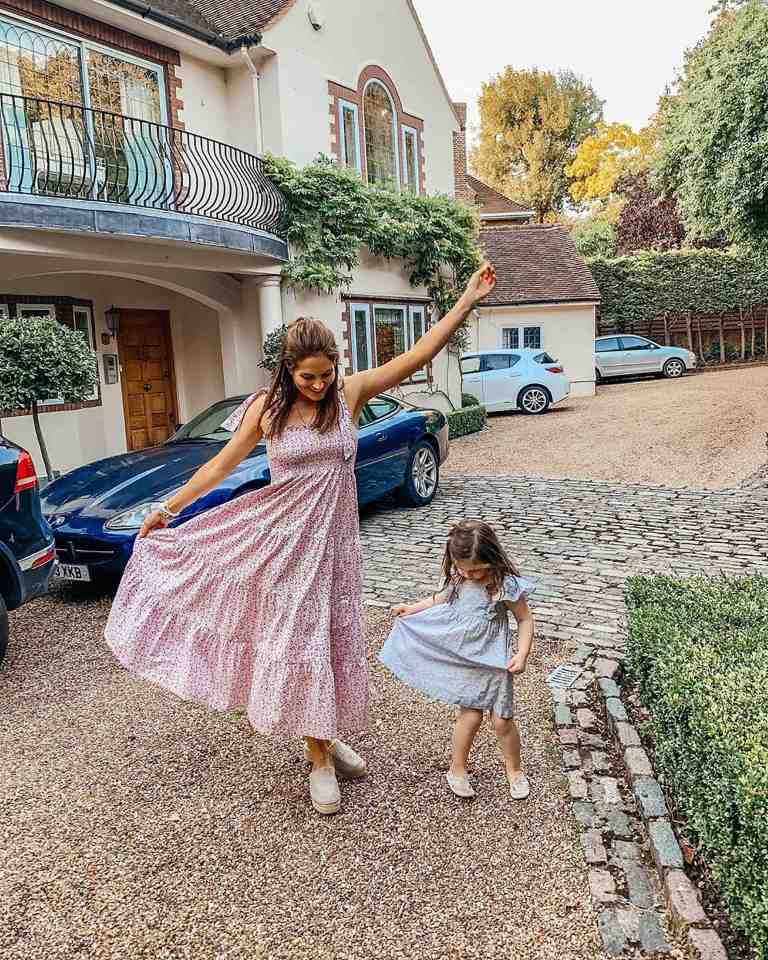 Binky Felstead and three-year old daughter India are rocking floaty summer florals