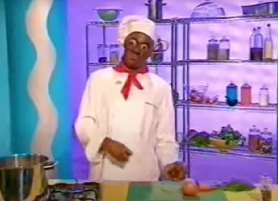 Rory Bremner impersonated Ainsley Harriott in a cooking show sketch