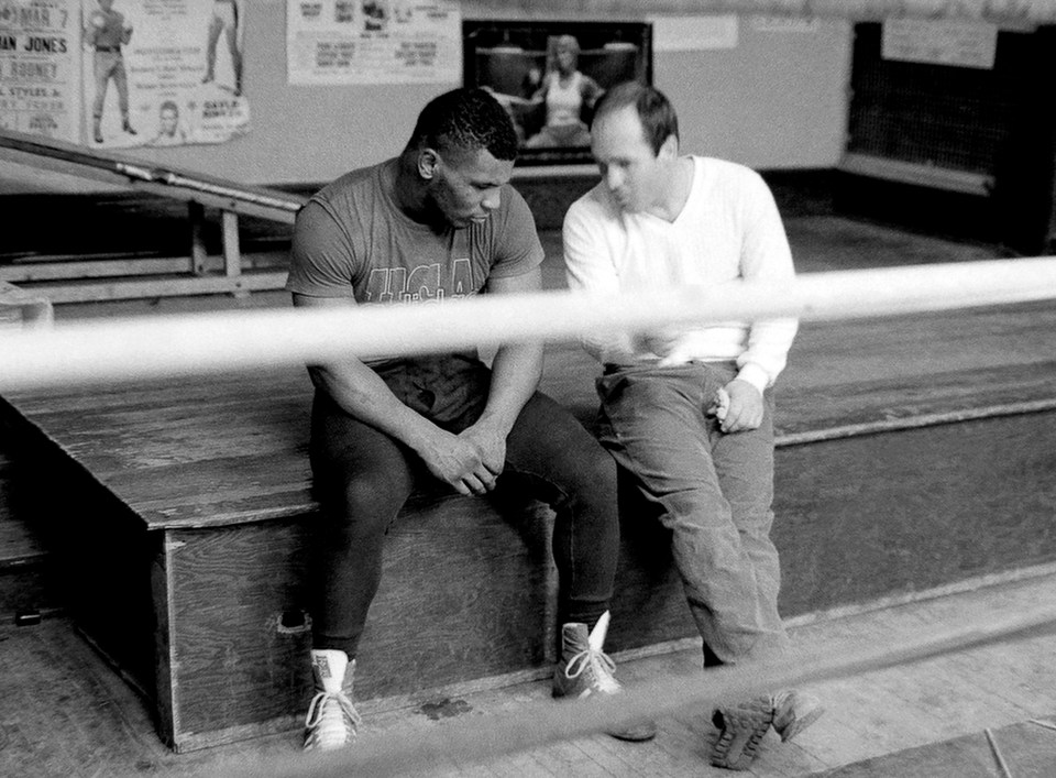 Tyson and his trainer Kevin Rooney, photographed in Catskill, New York in 1985