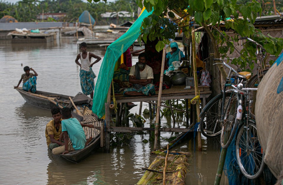 People have been forced to take shelter as best they can