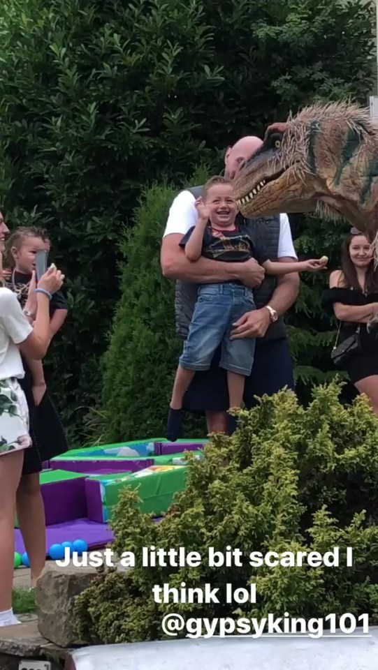 The Furys took a trip to a dinosaur park for Prince Tyson Fury II's birthday