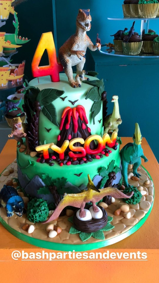 Prince Tyson Fury II had an incredible dinosaur cake to celebrate his big day