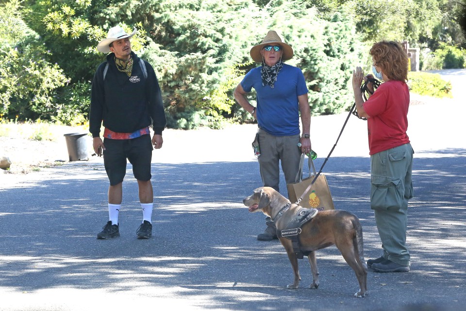 Orlando Bloom and a pet detective were spotted looking for Mighty the missing pooch