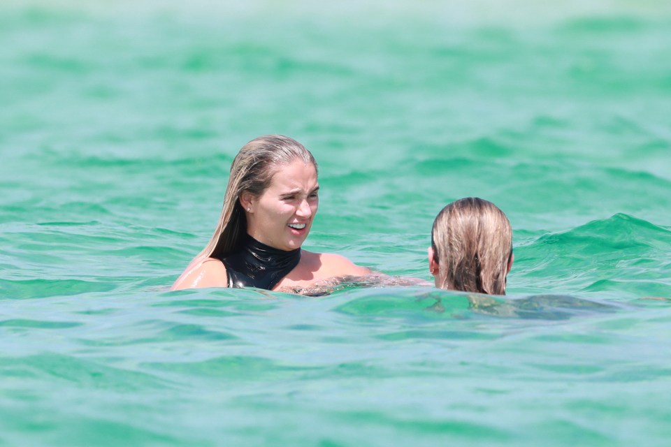 Molly enjoyed a dip in the Spanish water