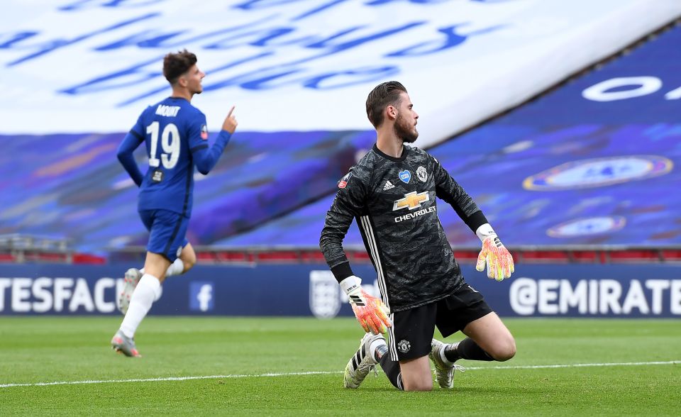 De Gea then failed to keep out a soft Mason Mount effort just a minute after half-time