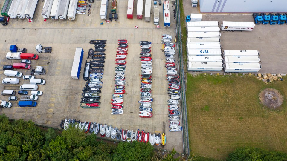 Boats stored at the warehouse range from fibreglass rowing boats to high-tech large ribs