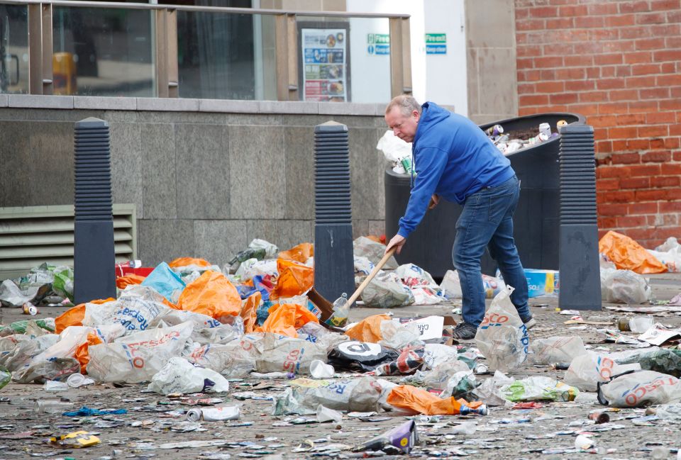 It really was a team effort to clear up mountains of rubbish in Leeds