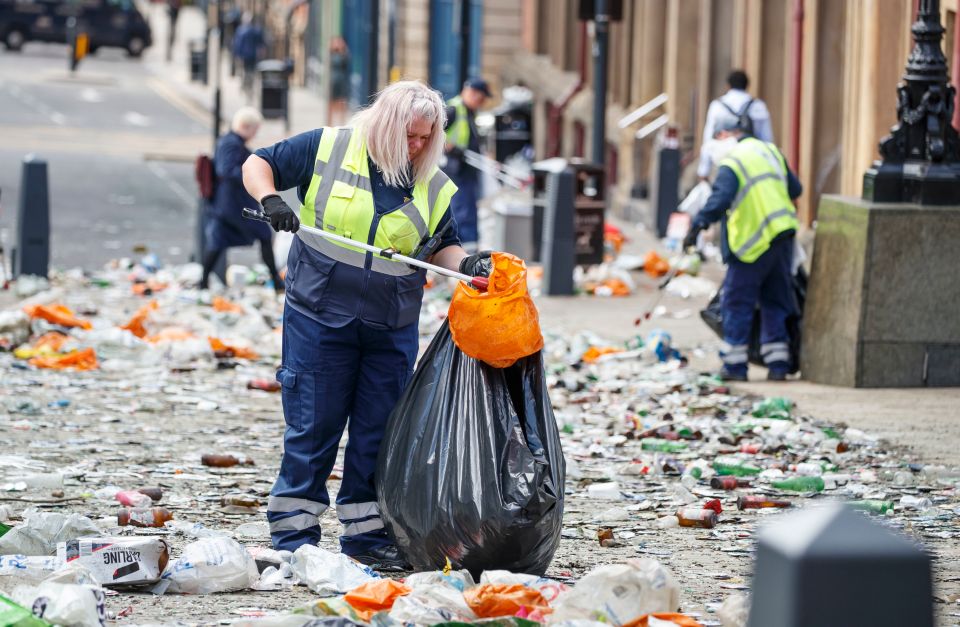 Leeds fans enjoyed a weekend of drinking and partying in the city centre