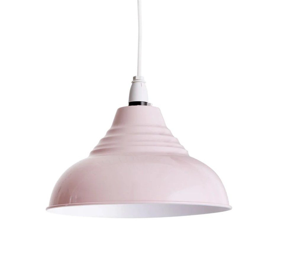 Get this vintage pink pendant lightshade for a fiver at Wilko