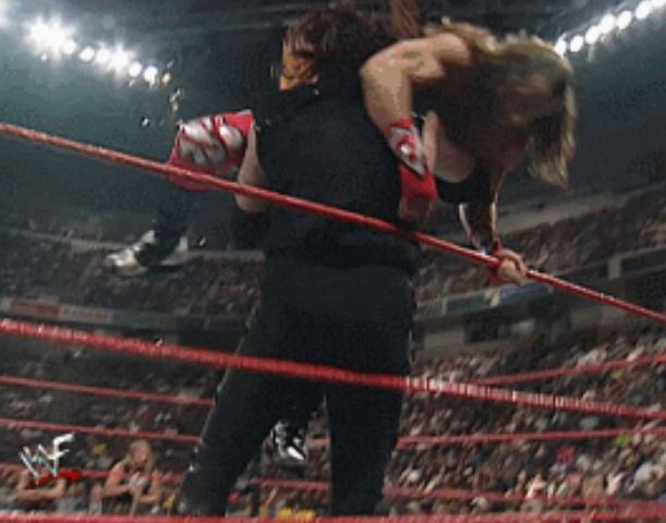 Shawn Michaels suffered two herniated discs when The Undertaker threw him over the top rope