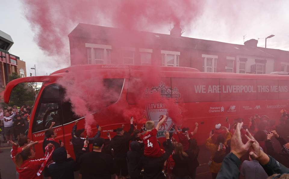 Liverpool fans ignored police warnings to stay home and ventured to Anfield to celebrate with their side