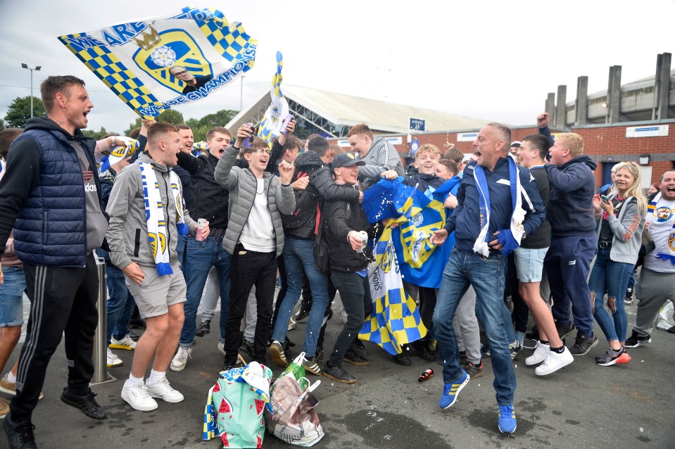 Fans have been celebrating since Leeds' promotion was confirmed