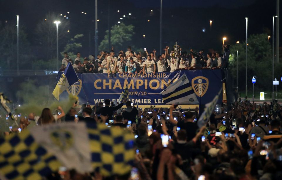 Leeds claim their open top bus celebration was supposed to keep fans AWAY from Elland Road