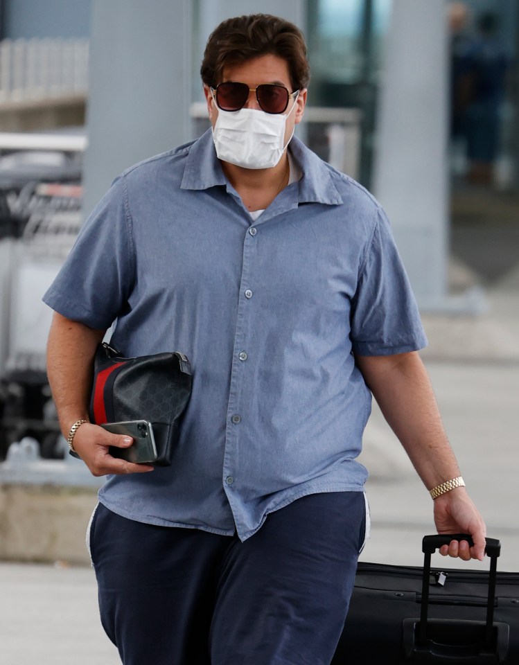 James Argent was pictured arriving to London Heathrow today to jet out to Marbella