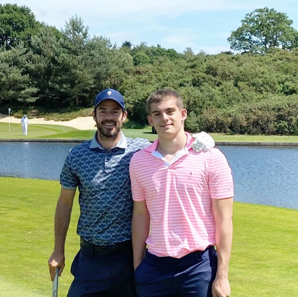 The father and son duo love to play a spot of golf together