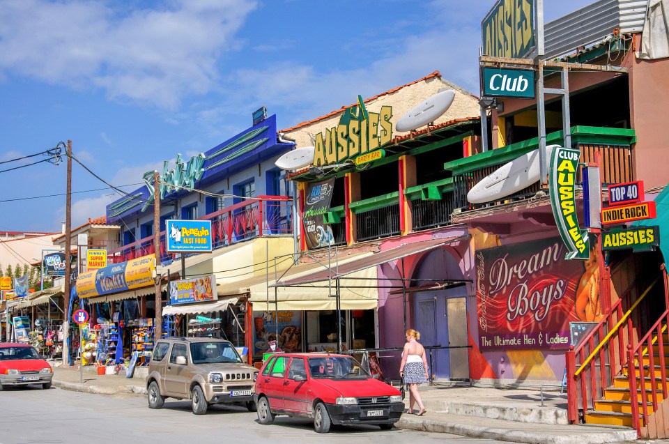 Around 80 percent of bars along the strip in Laganas are open and doing a roaring trade, according to the deputy mayor